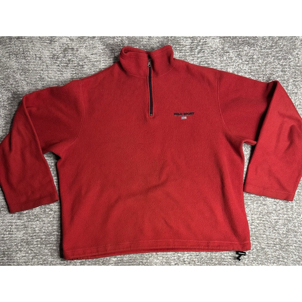 Polo Sport Ralph Lauren 1/4 Zip Long Sleeve Fleece Sweatshirt Men's Size XL